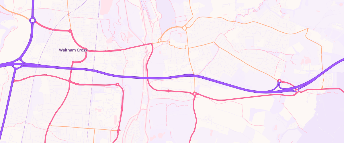 Map showing the location of Waltham Abbey Superstore Petrol