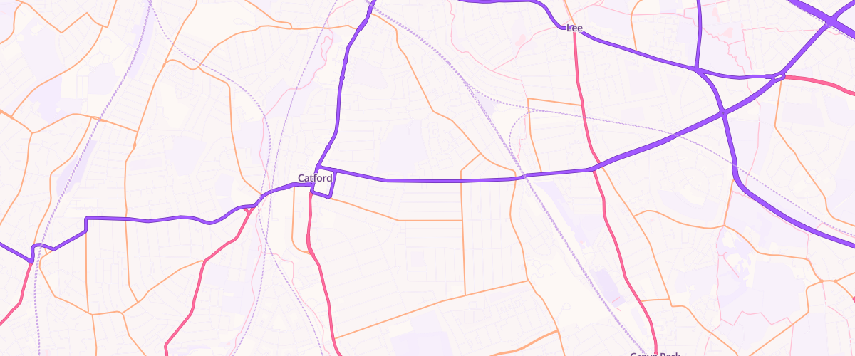 Map showing the location of Rontec Catford