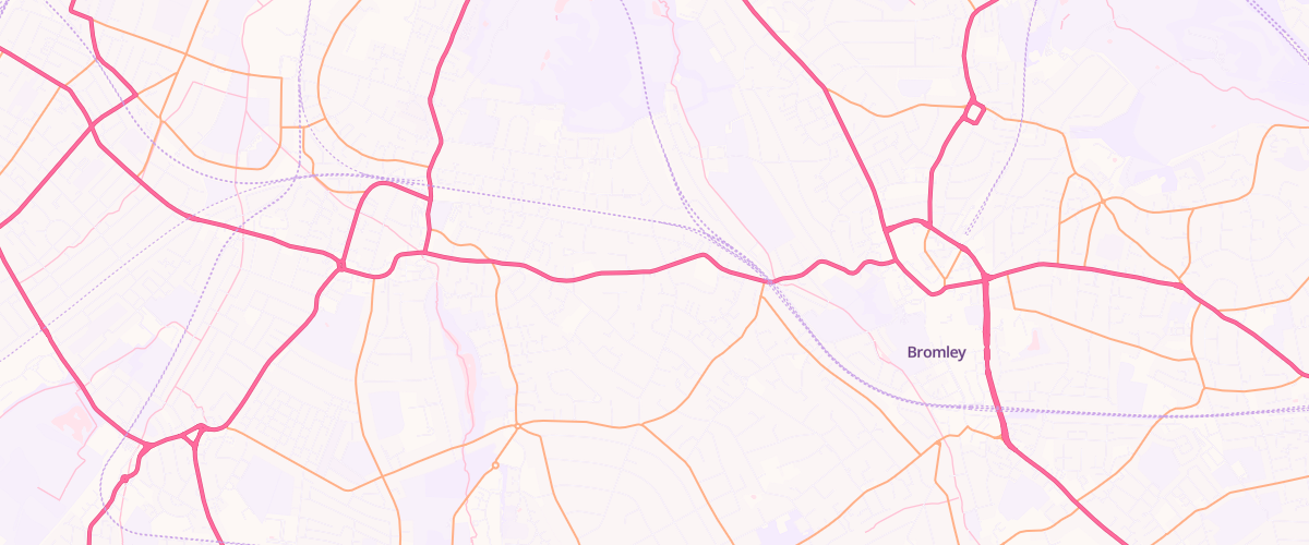 Map showing the location of Mfg Shortlands