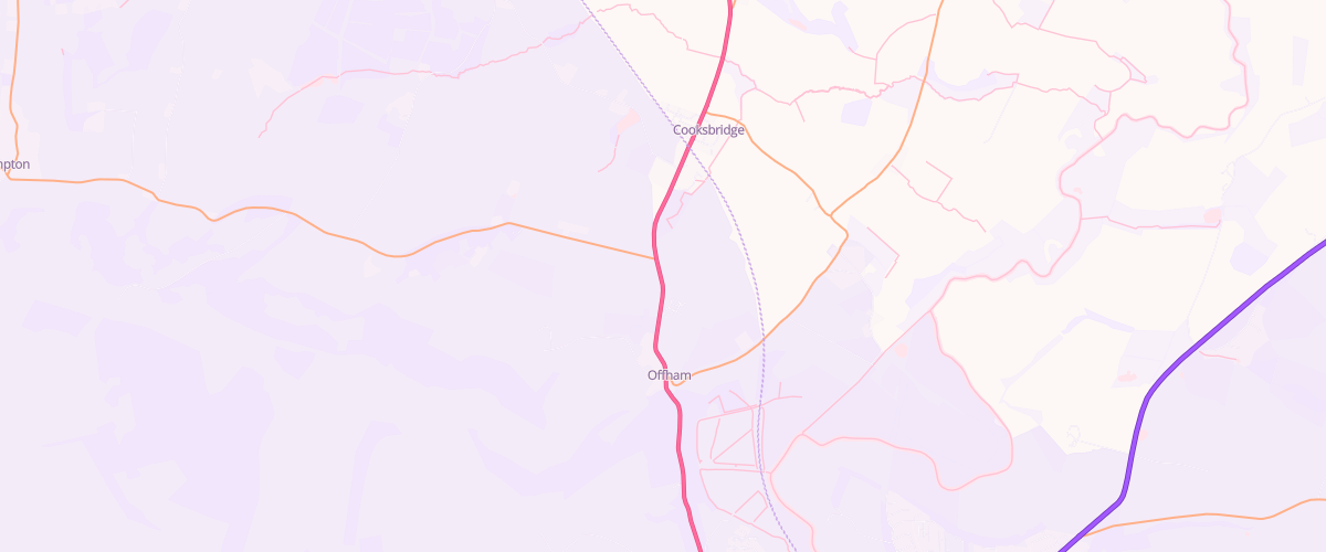 Map showing the location of Offham Garage Store