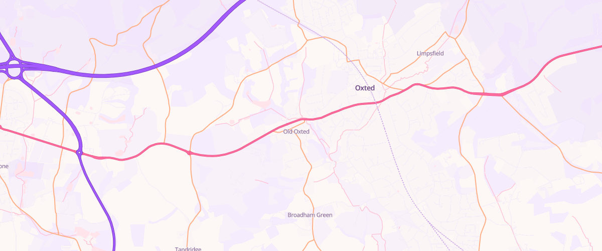 Map showing the location of Rontec Old Oxted
