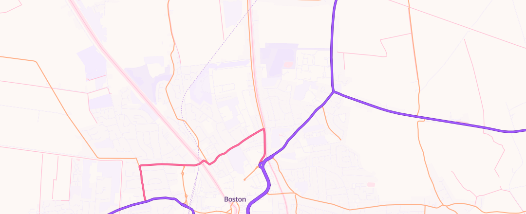Map showing Johnson Motors (boston) Limited, Boston