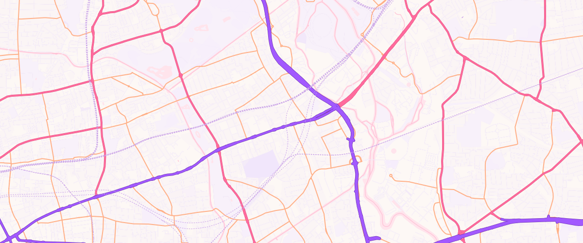 Map showing the location of Asda Bow Express Petrol