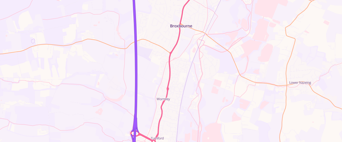 Map showing the location of Shell Little Waitrose Broxbourne