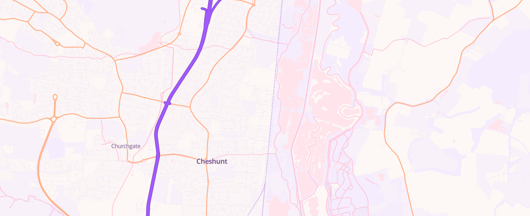 Map showing Fast Fit Tyre & Exhaust System Ltd, Cheshunt