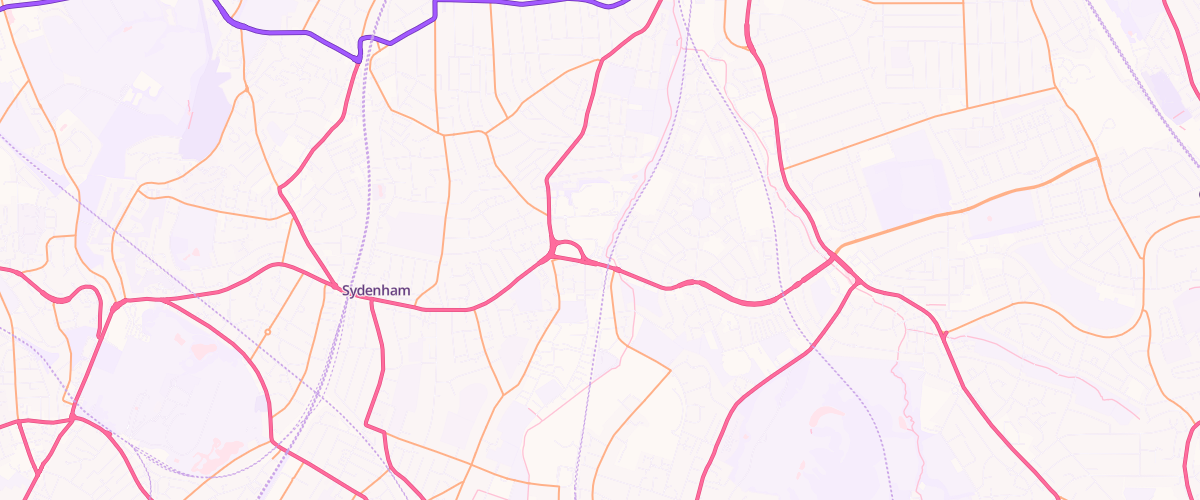Map showing the location of Sainsburys Sydenham