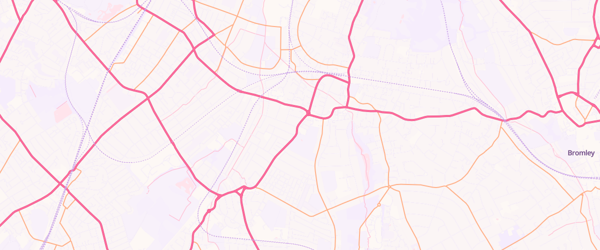 Map showing the location of Pgg Beckenham