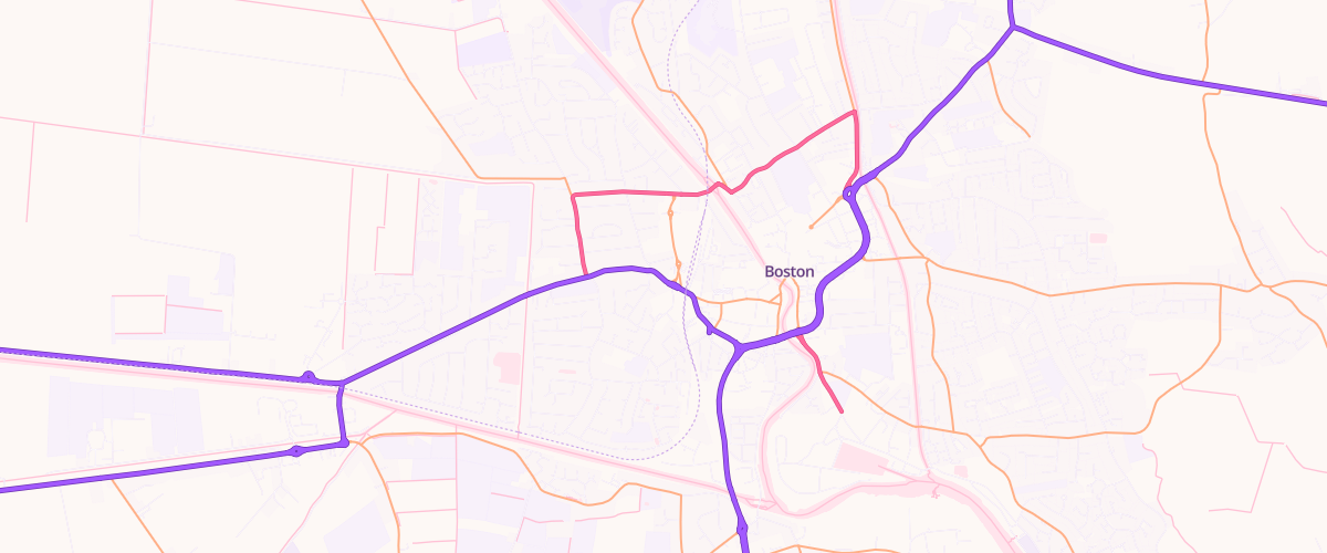 Map showing the location of Eg Boston Pfs