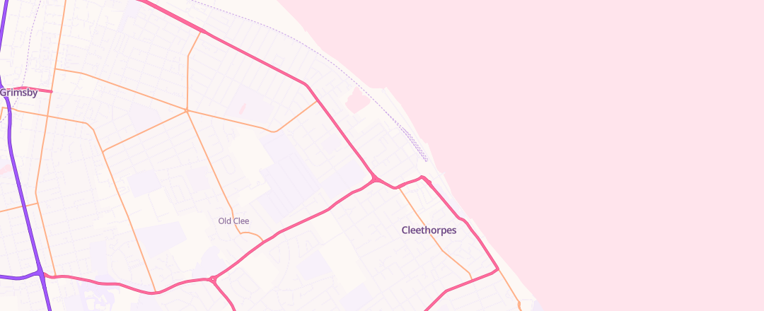 Map showing Poplar Mot Centre, Cleethorpes