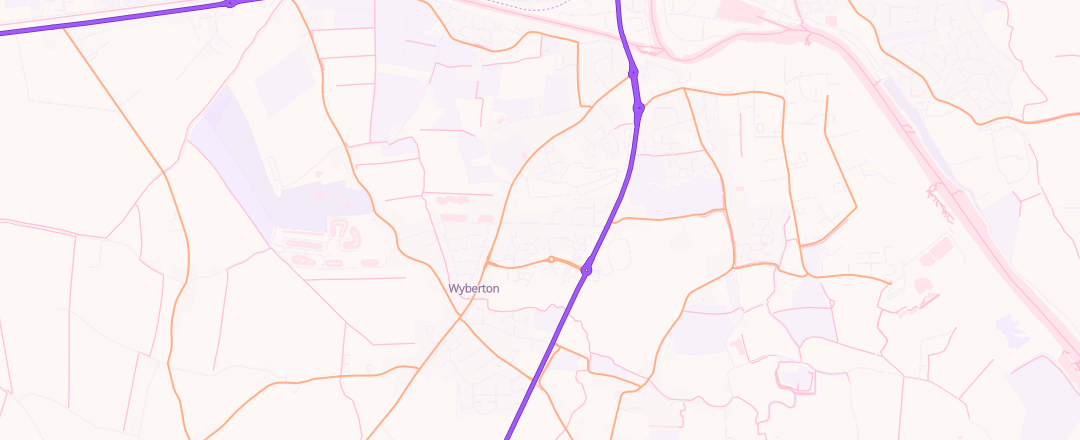 Map showing Drayton Motors, Boston