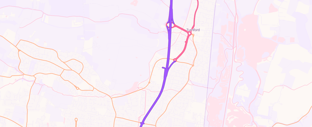 Map showing A T Services, Cheshunt