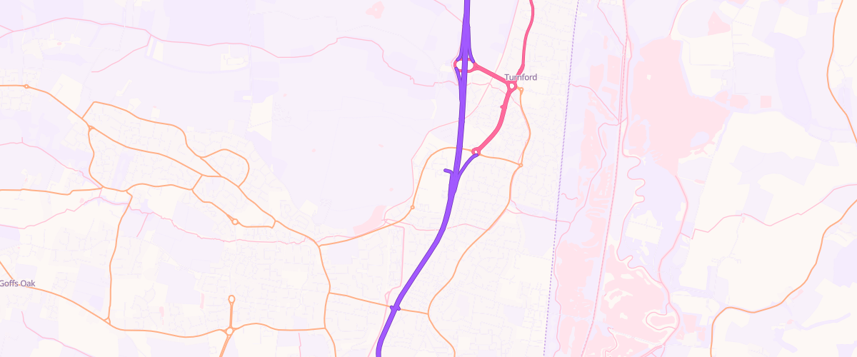 Map showing the location of Cheshunt Extra Petrol Filling