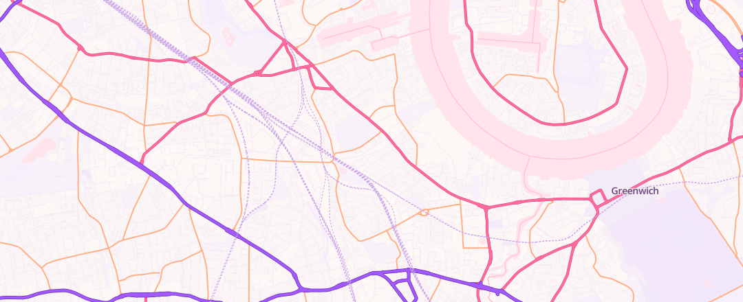 Map showing Deptford Mot & Service Centre, London