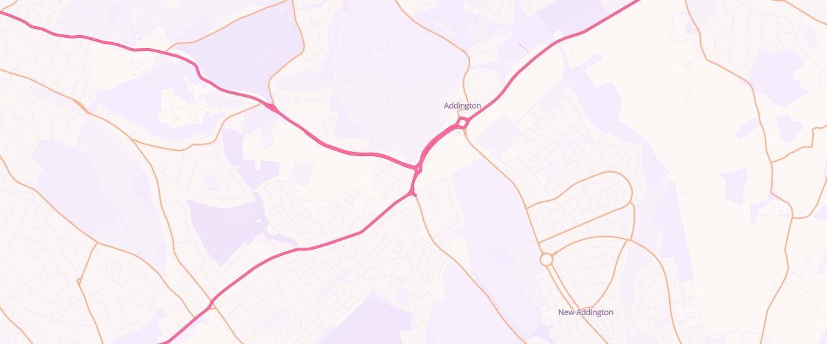 Map showing the location of Addington Sf Connect