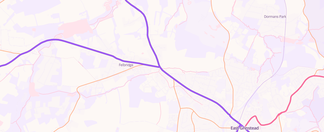 Map showing Kwik-Fit, East Grinstead