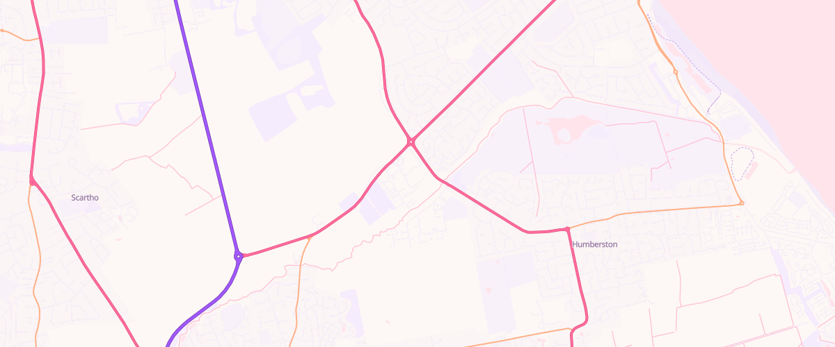 Map showing the location of Cleethorpes Extra Petrol Filling
