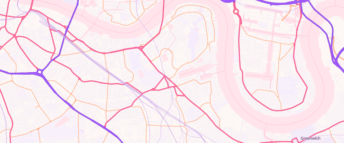 Map showing the location of Canada Water Extra - Petrol Filling Station