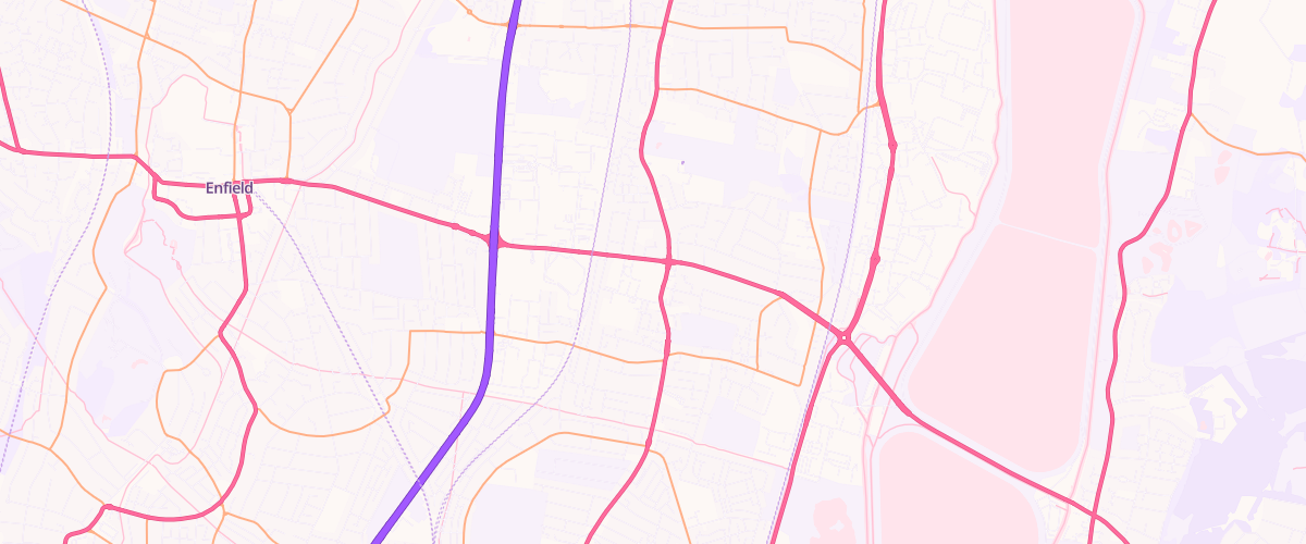 Map showing the location of Enfield Ponders End Extra
