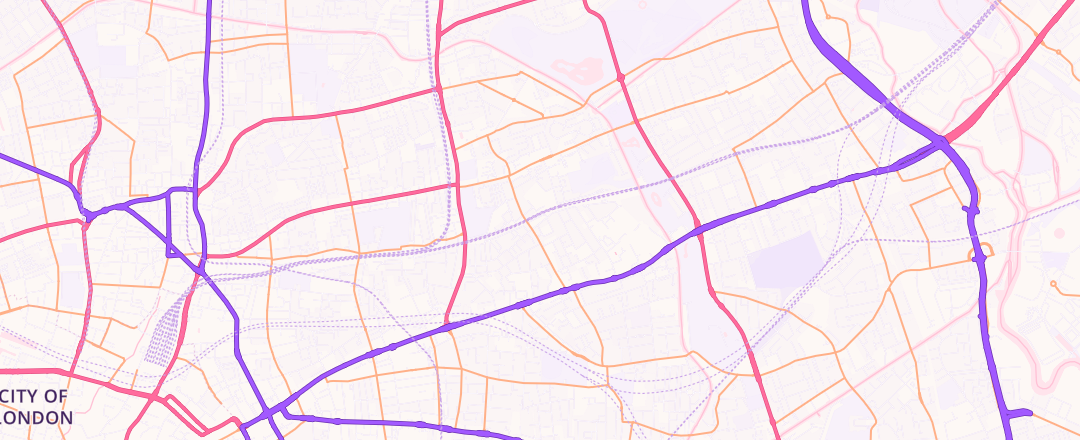 Map showing Bancroft Garage, London