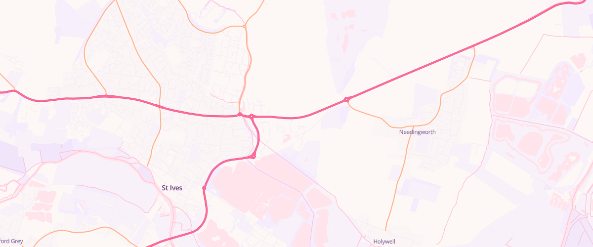 Map showing the location of Mfg Morrisons St Ives