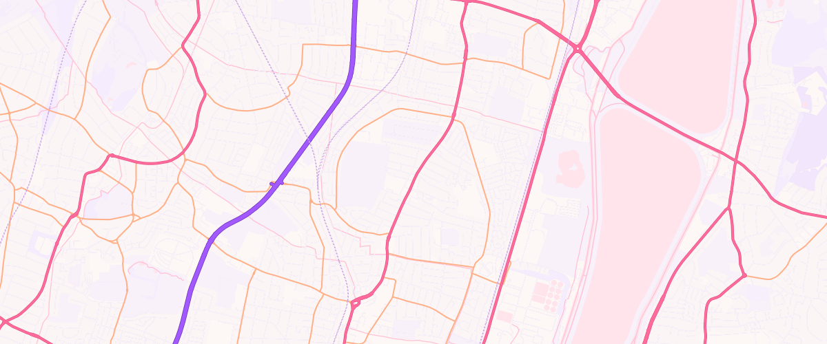Map showing the location of J1 Service Station