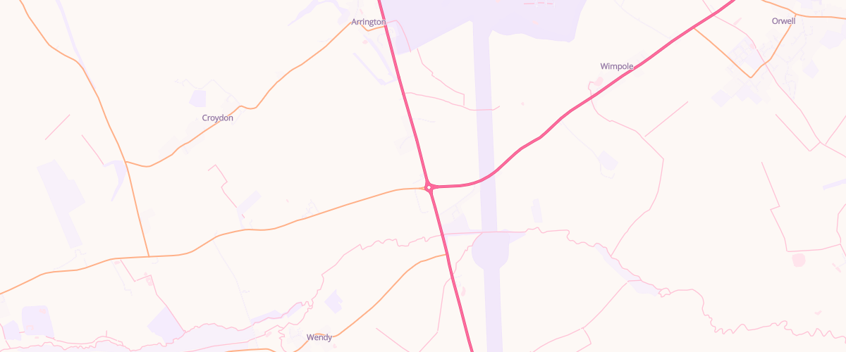 Map showing the location of Mfg Arrington