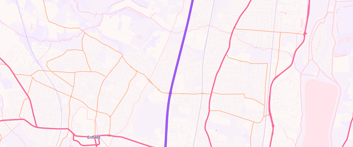 Map showing the location of Shell Enfield