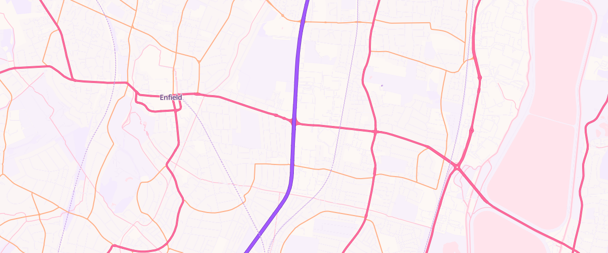 Map showing the location of Mfg Morrisons Enfield