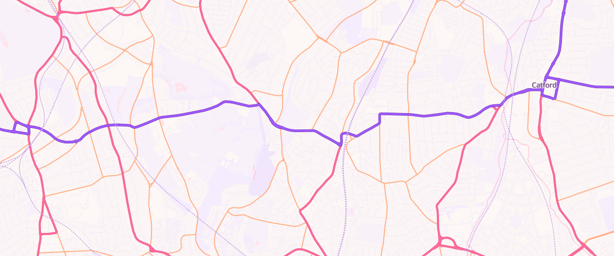 Map showing the location of Forest Hill Esso Express
