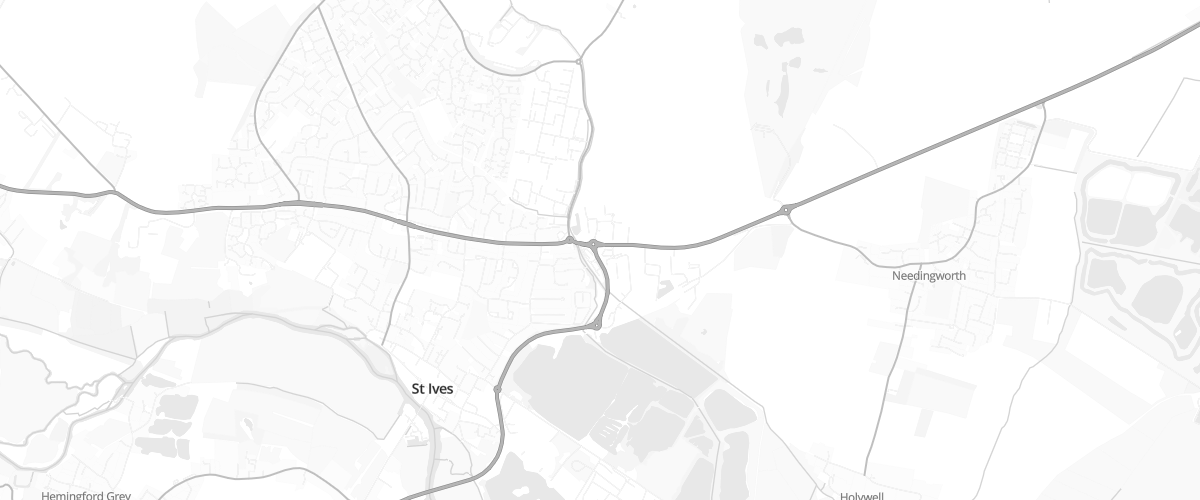 Map showing the location of Mfg Morrisons St Ives