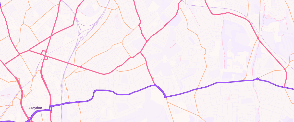 Map showing the location of Croydon Esso Express