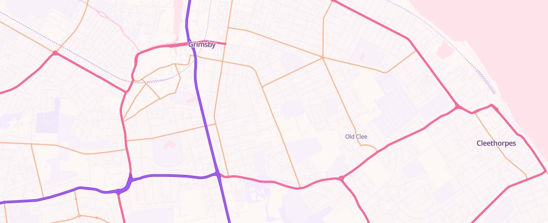 Map showing At Mot, Grimsby