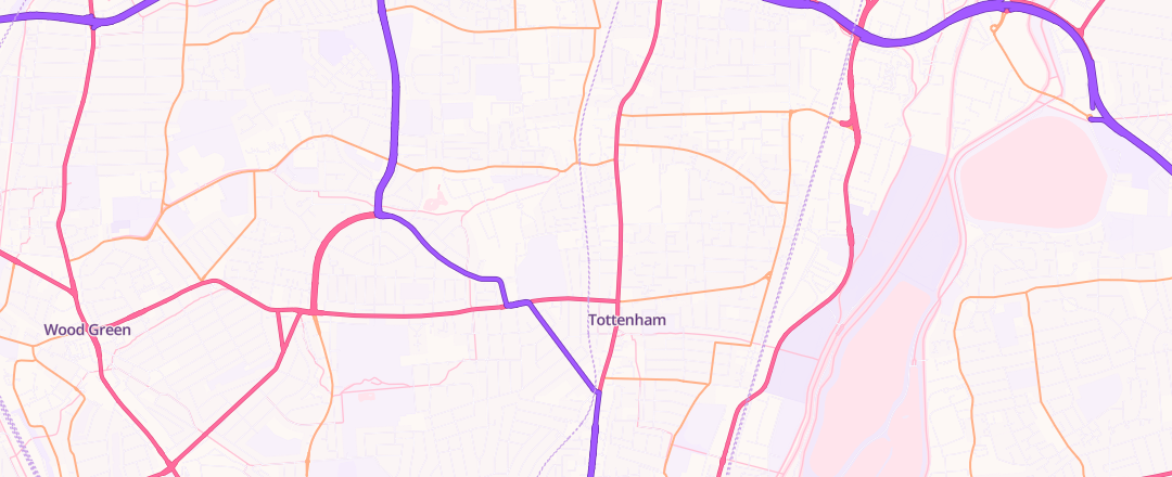 Map showing King Street Car Services, Tottenham