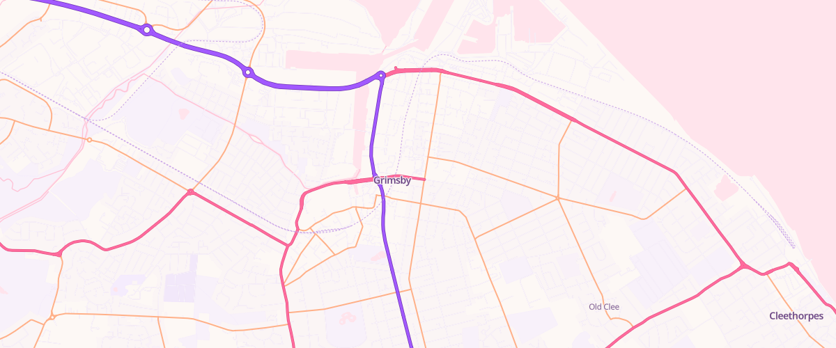 Map showing the location of Asda Grimsby Supercentre