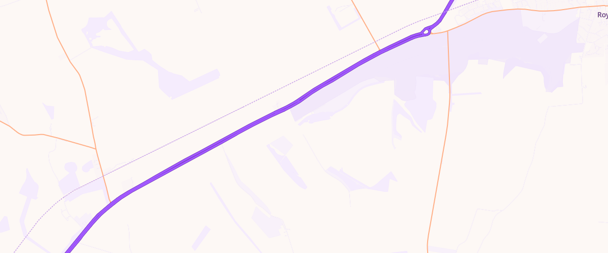 Map showing the location of Greenfields Service Station