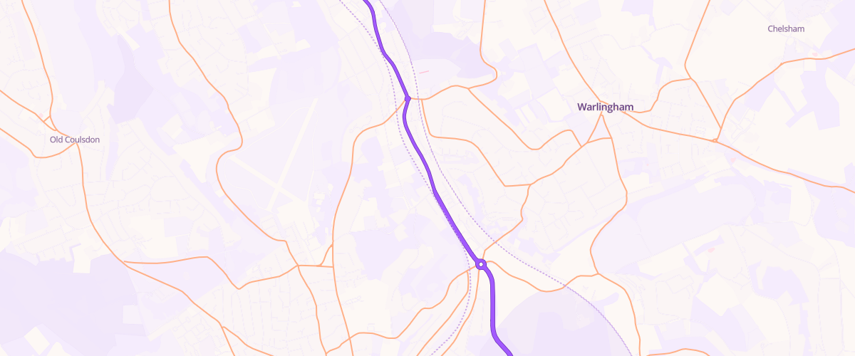 Map showing the location of Shell Little Waitrose Whyteleafe
