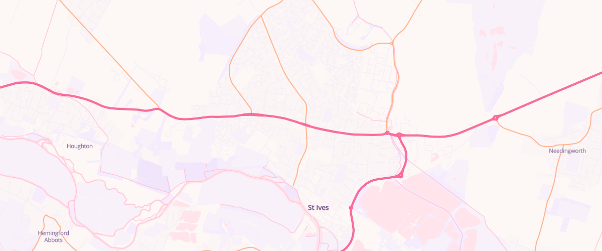 Map showing the location of Shell St Ives