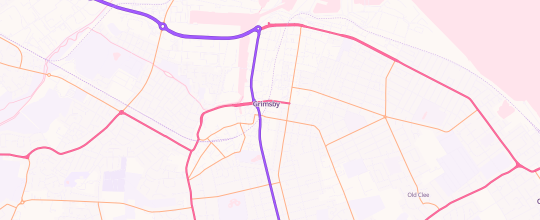 Map showing Pit Stop Servicing Ltd, Grimsby