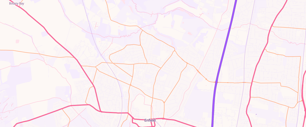 Map showing the location of Rontec Enfield