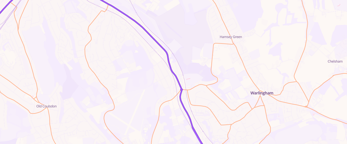 Map showing the location of Godstone Road Sf Connect