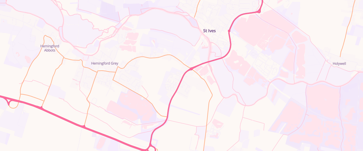 Map showing the location of Tgc Hemingford
