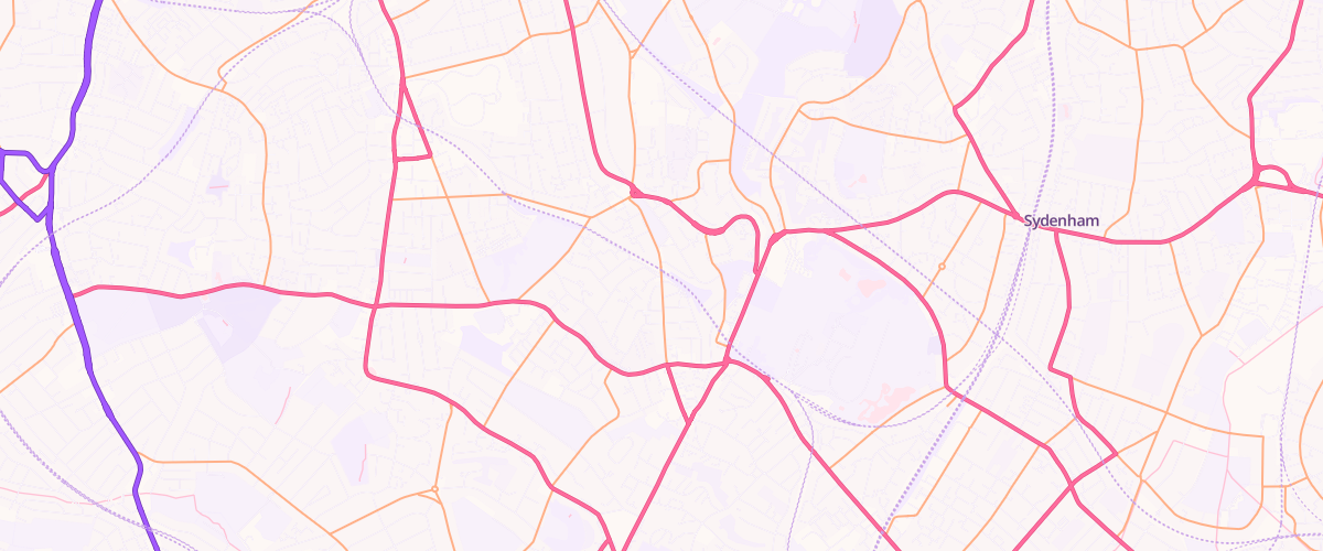 Map showing the location of Mfg Gipsy Hill