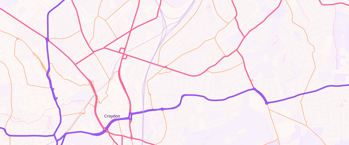 Map showing the location of Croydon Addiscombe Esso Express