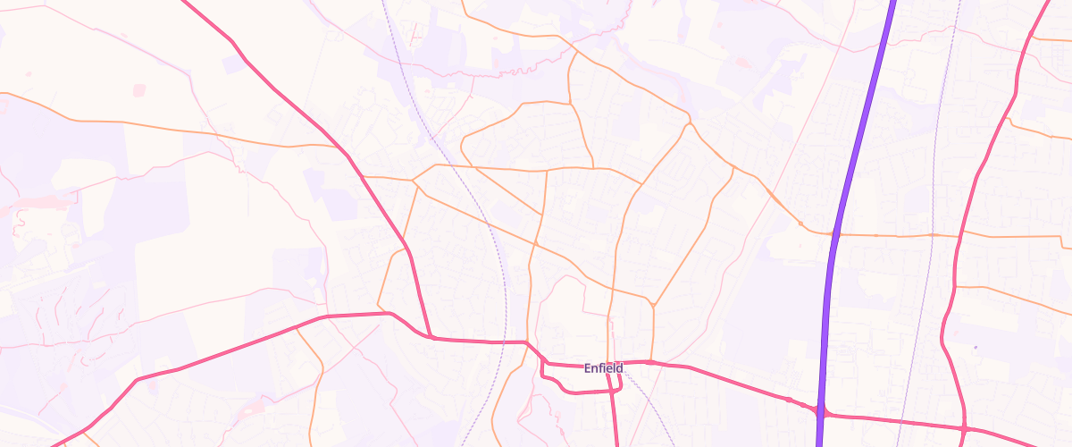 Map showing the location of Chaseside Service Station