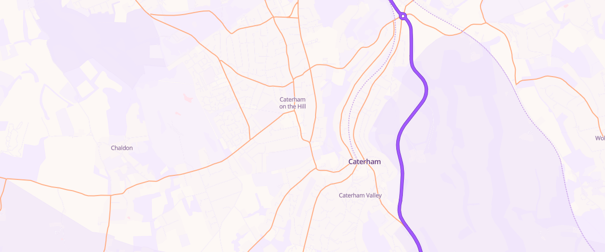 Map showing the location of Elite Garages Caterham