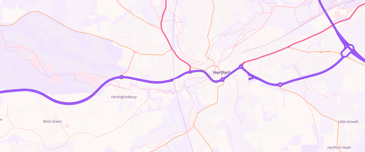 Map showing the location of Mfg Hertford