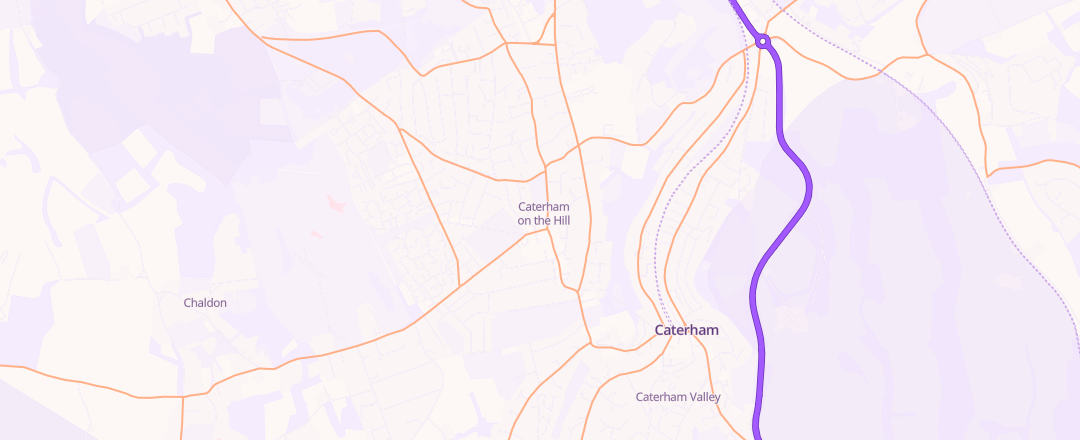 Map showing Elite Garages, Caterham