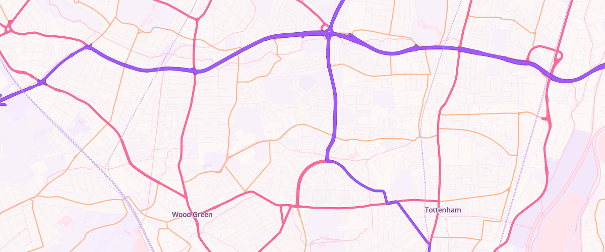 Map showing the location of Asda Tottenham White Hart