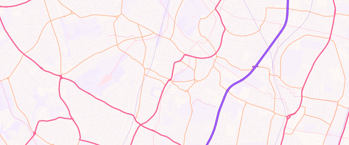 Map showing the location of Winchmore Hill Esso Express