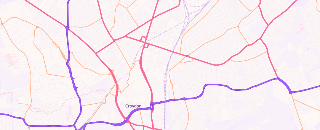 Map showing Kwik-Fit, Croydon